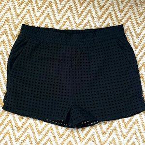 Steve Madden Black Glennon Eyelet Shorts